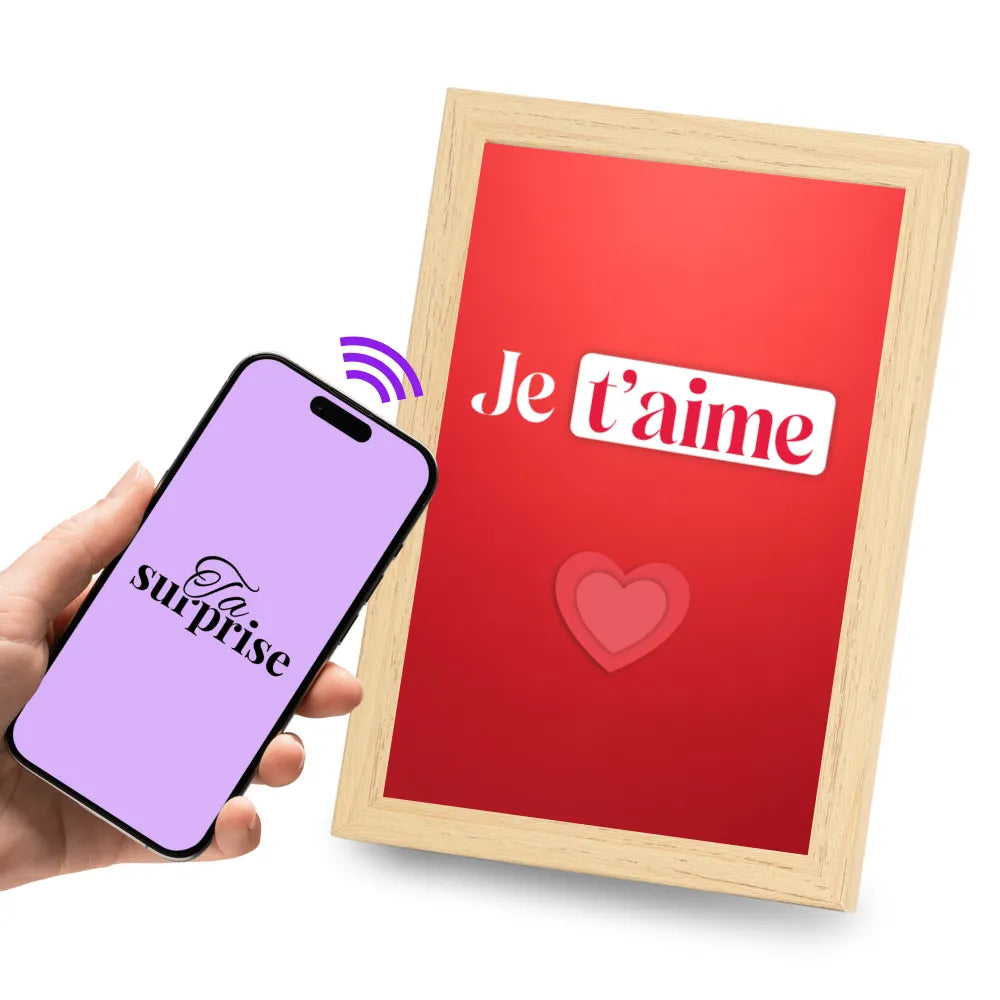Cadre connecté NFC prêt à offrir