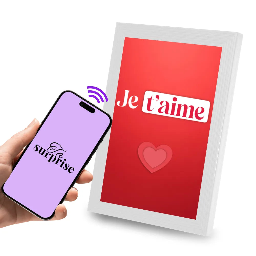 Cadre connecté NFC prêt à offrir