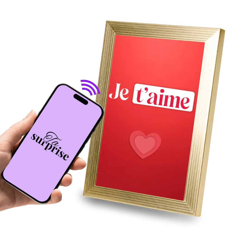 Cadre connecté NFC prêt à offrir