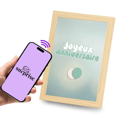 Cadre connecté NFC prêt à offrir