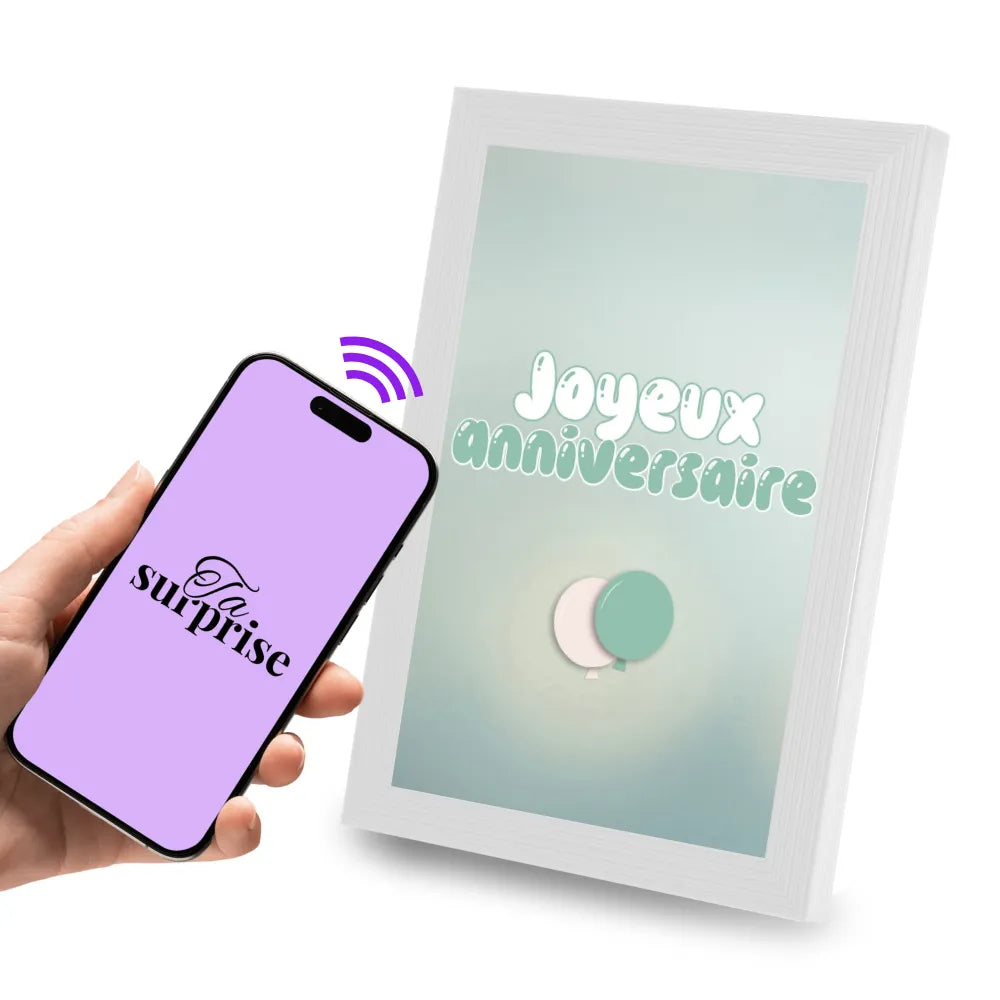 Cadre connecté NFC prêt à offrir