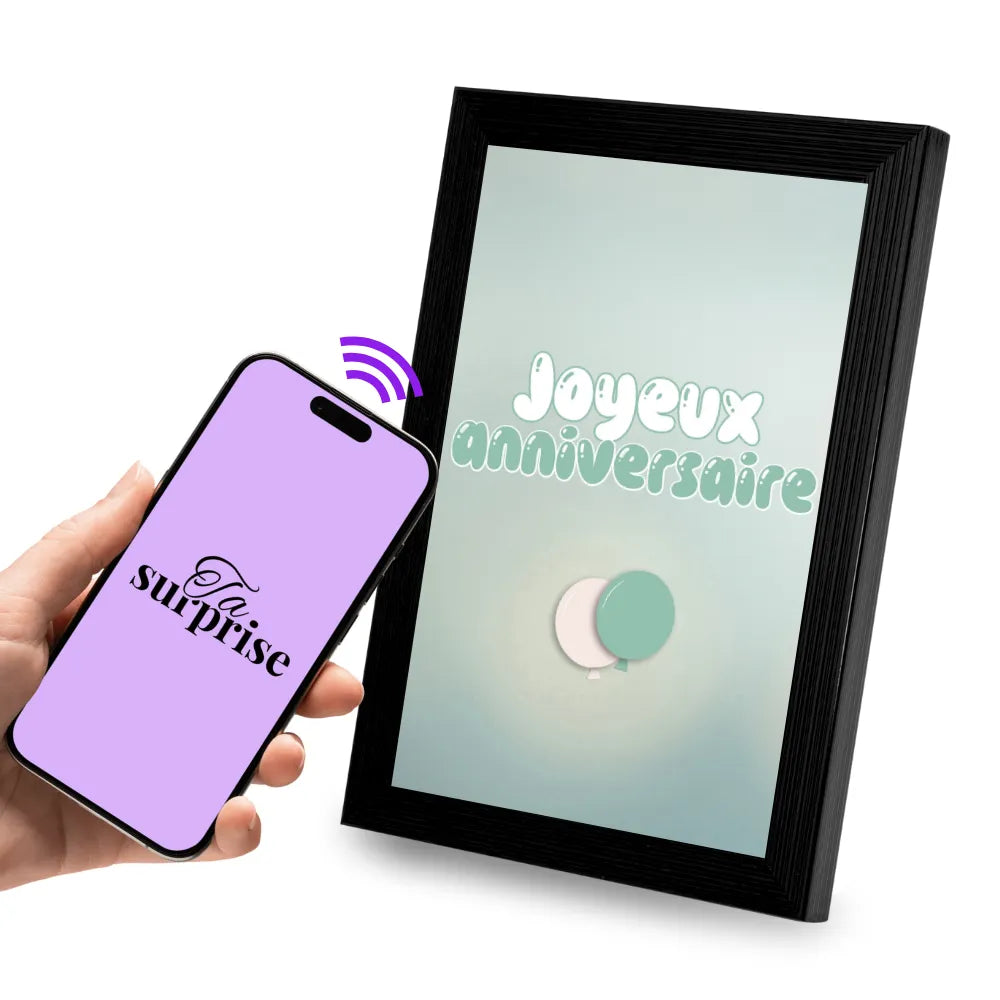 Cadre connecté NFC prêt à offrir