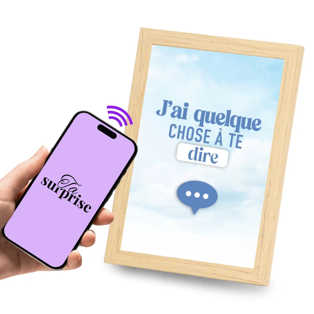 Cadre connecté NFC prêt à offrir
