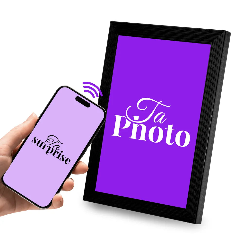 Cadre connecté personnalisé NFC