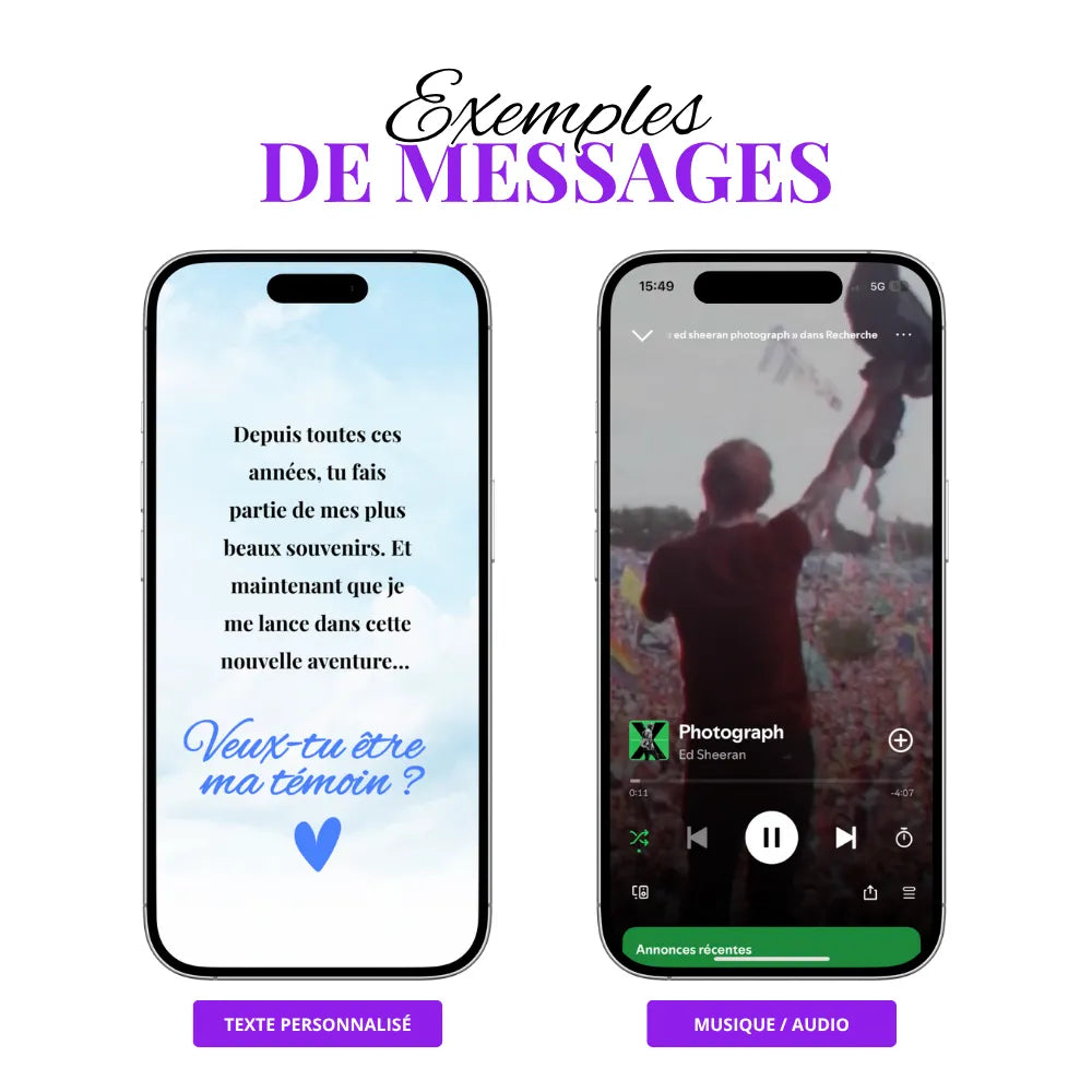 Cadre connecté personnalisé NFC