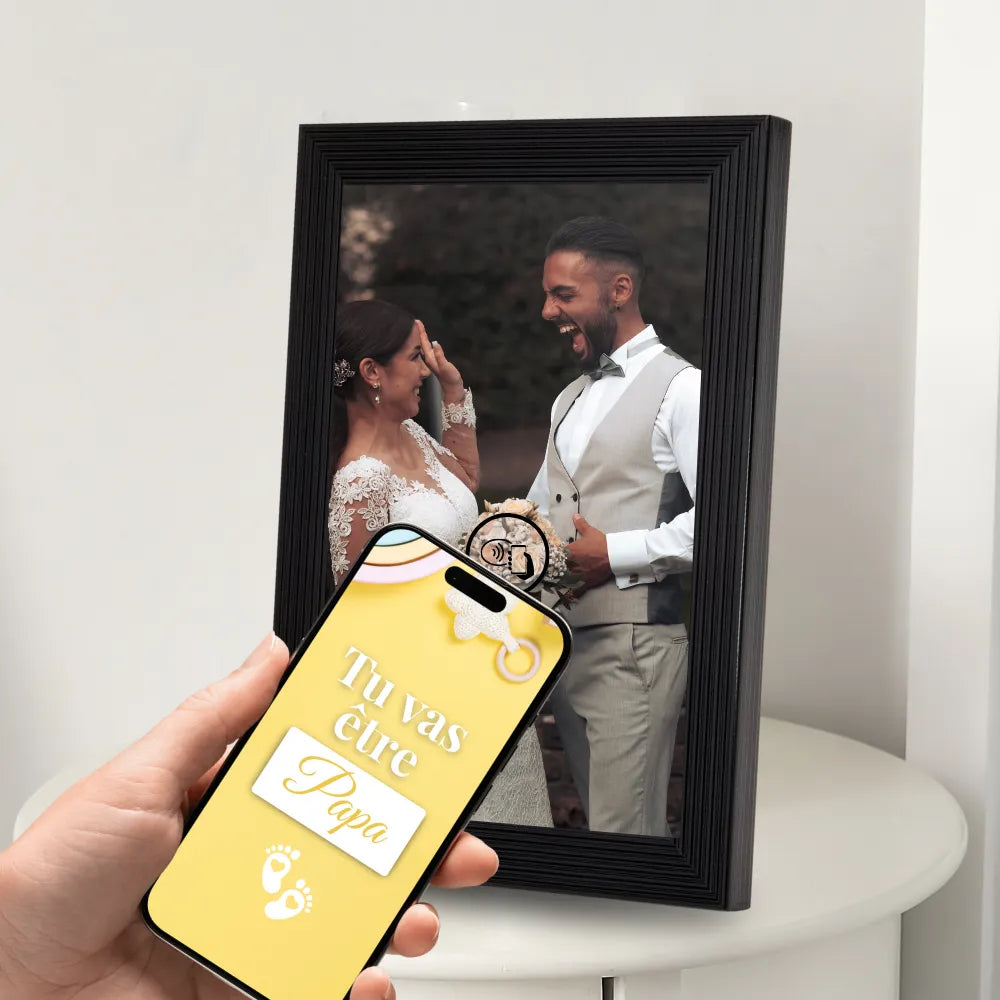 Cadre connecté personnalisé NFC